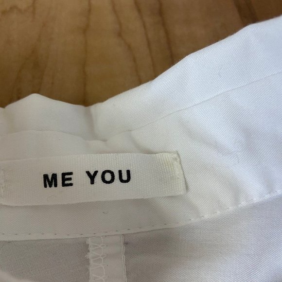 Me You Women Dolman Sleeves White Casual Button Front Shirt Sz: Small High Low - Picture 11 of 12